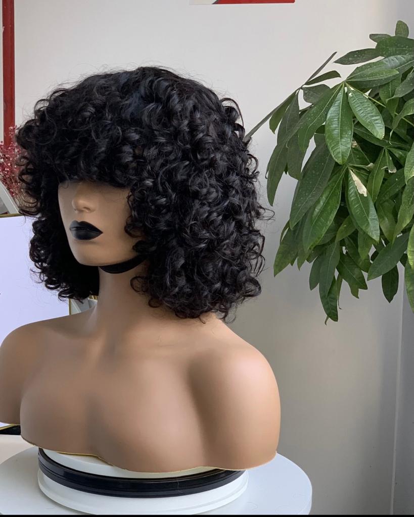 Machine Weft Wigs with Bang Collection