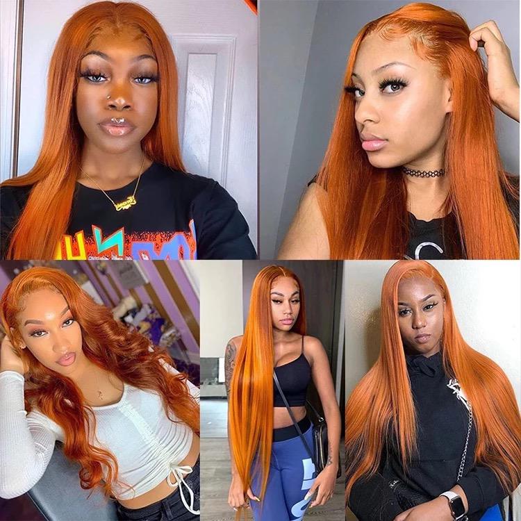 Orange Lace Front Wig