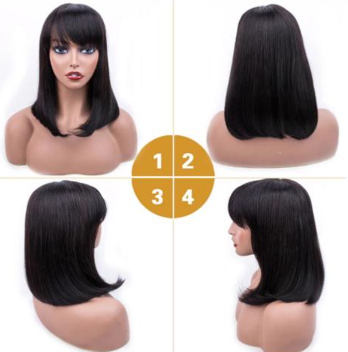 Machine Weft Wigs with Bang Collection