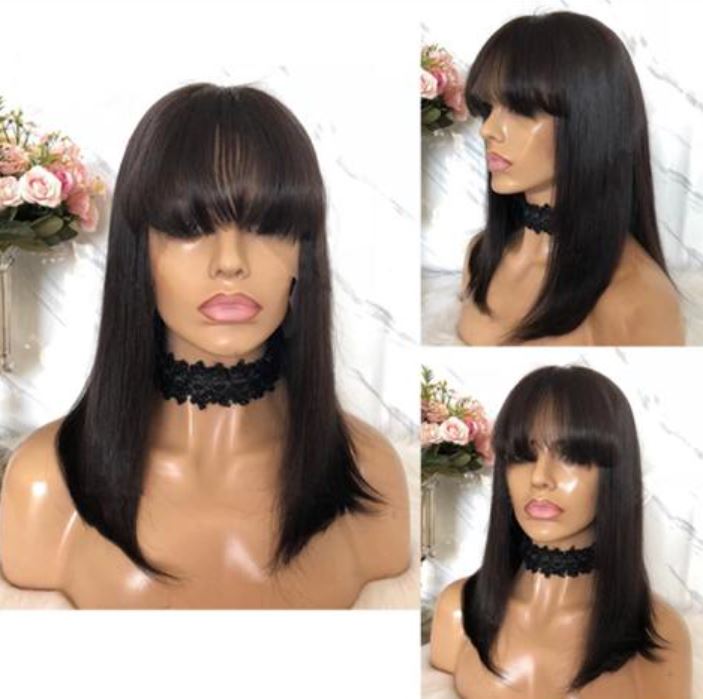 Machine Weft Wigs with Bang Collection