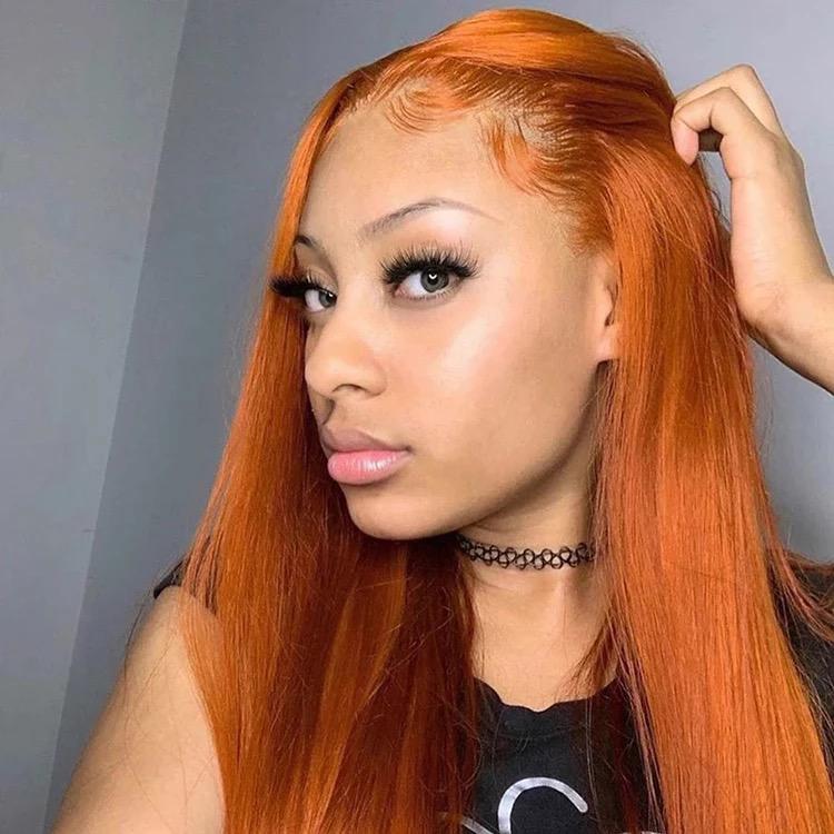 Orange Lace Front Wig