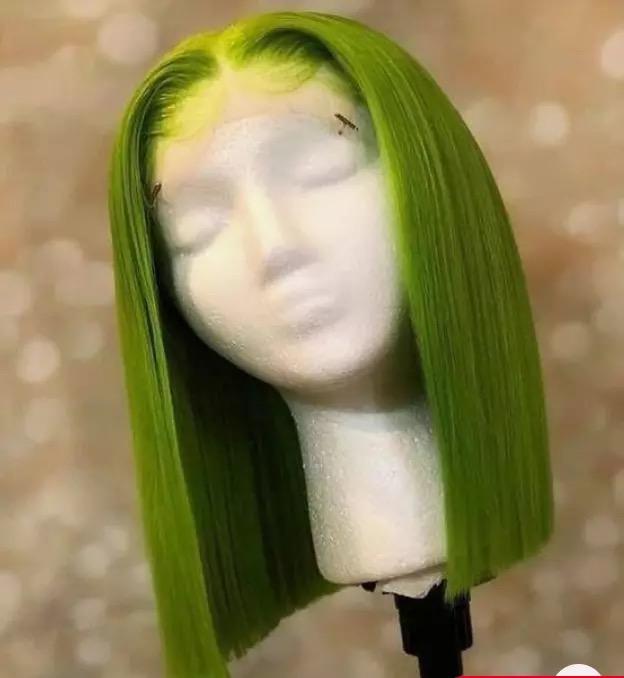 Green Bob Wig