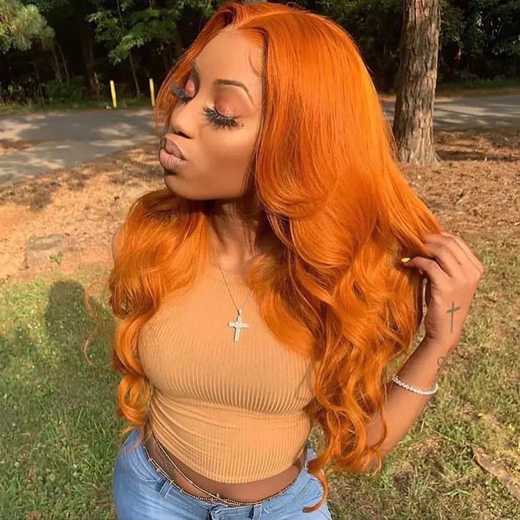 Orange Lace Front Wig