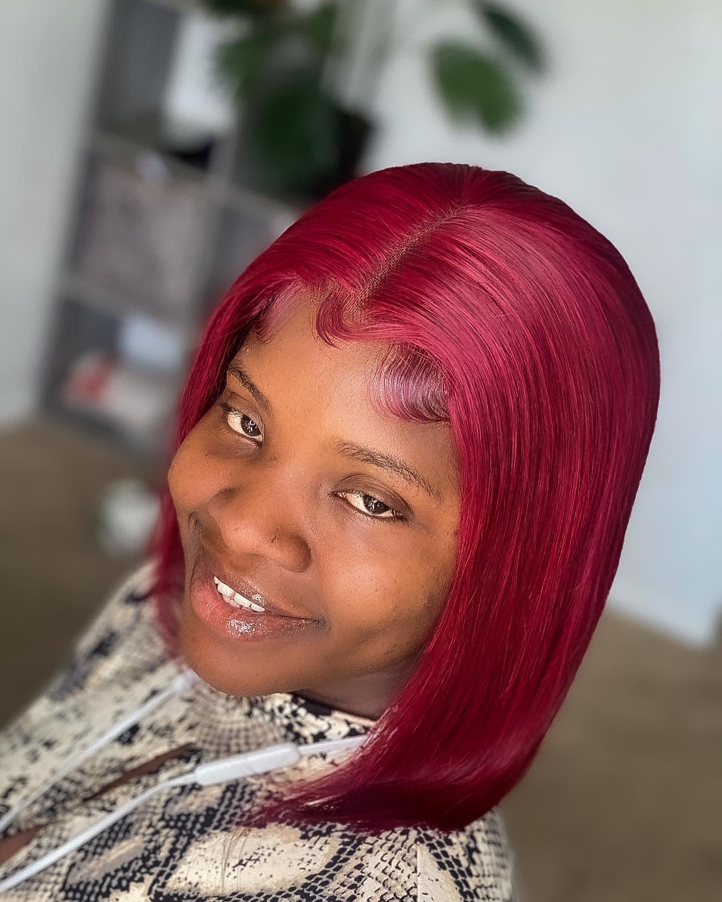 Burgundy Bob Wig