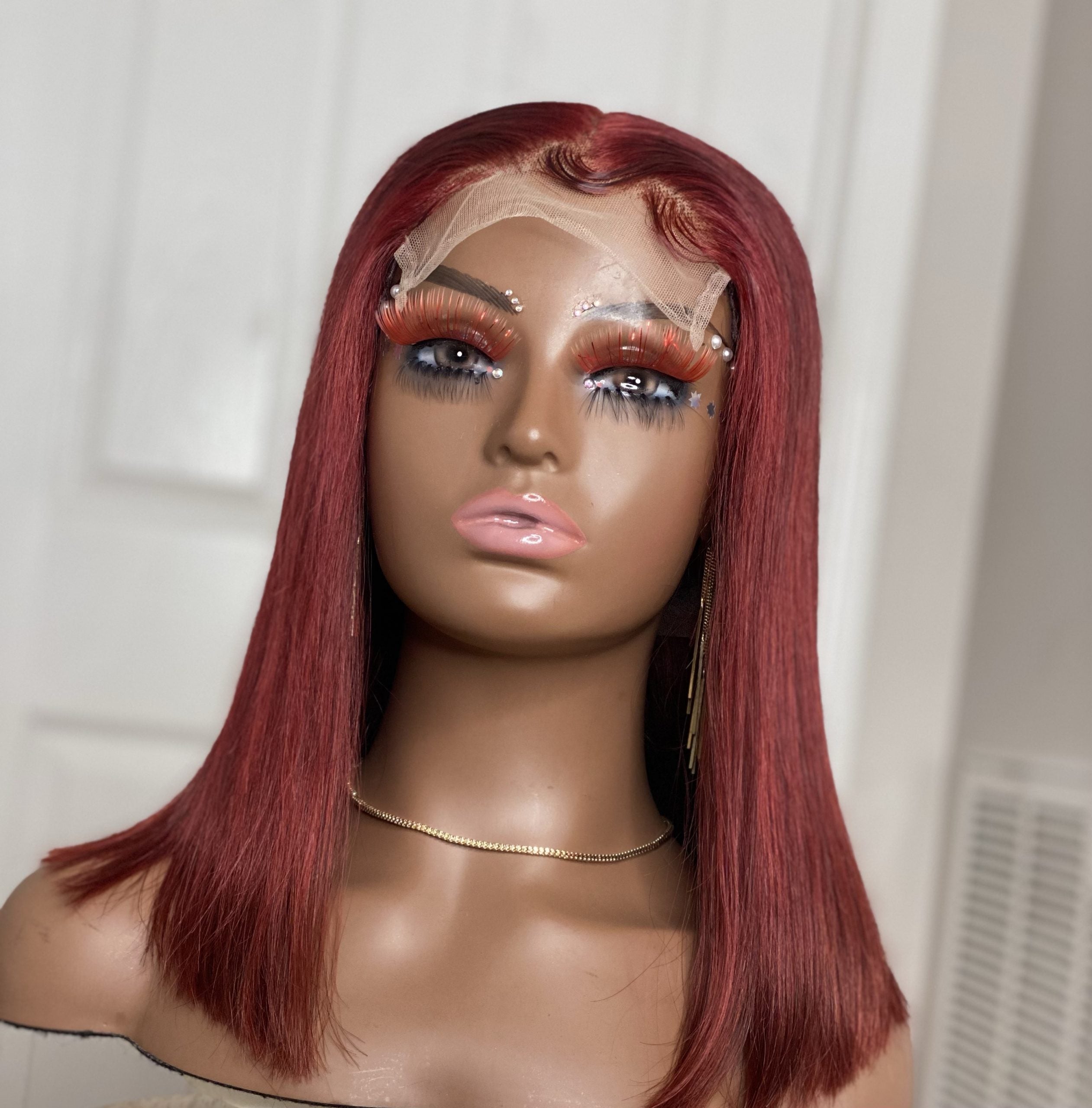 Burgundy Bob Wig