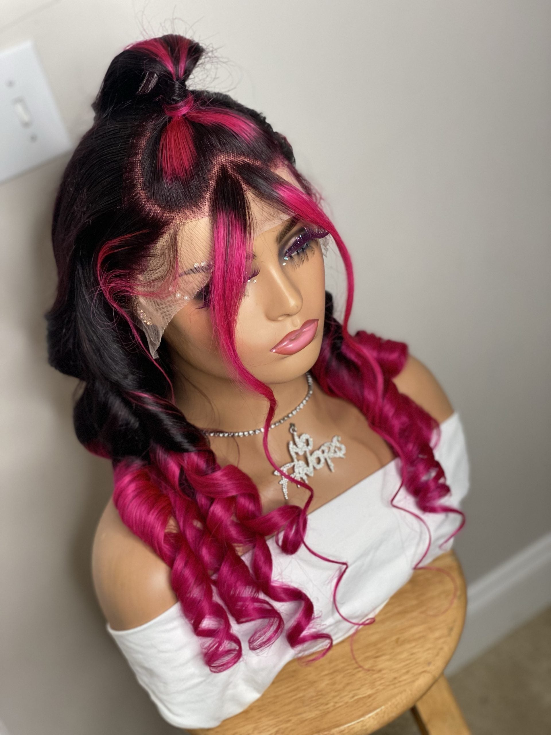 1b pink Body Wave wig